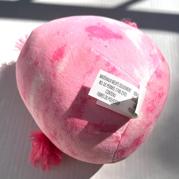 Squishmallows Cookie The Pink Flamingo Plush Flower Pillow Tie Dye Kellytoy 7" - Picture 5 of 9